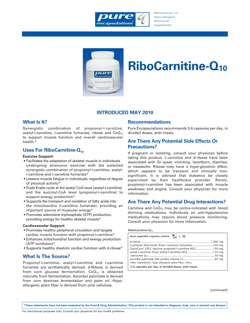 Ribocarnitine-Q10