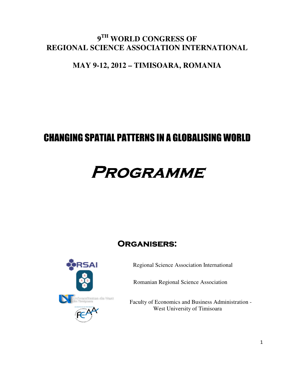 Programme Programme