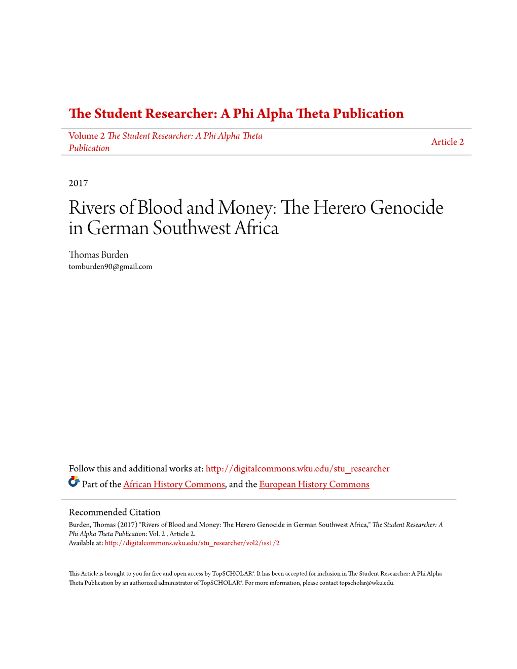The Herero Genocide in German Southwest Africa