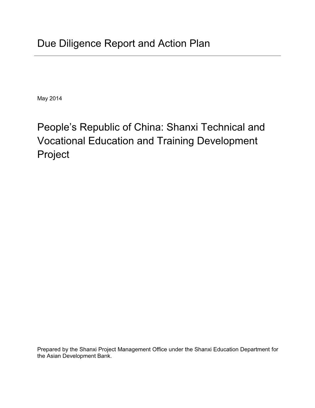 47029-002: Shanxi Technical and Vocational Education and Training Development Project