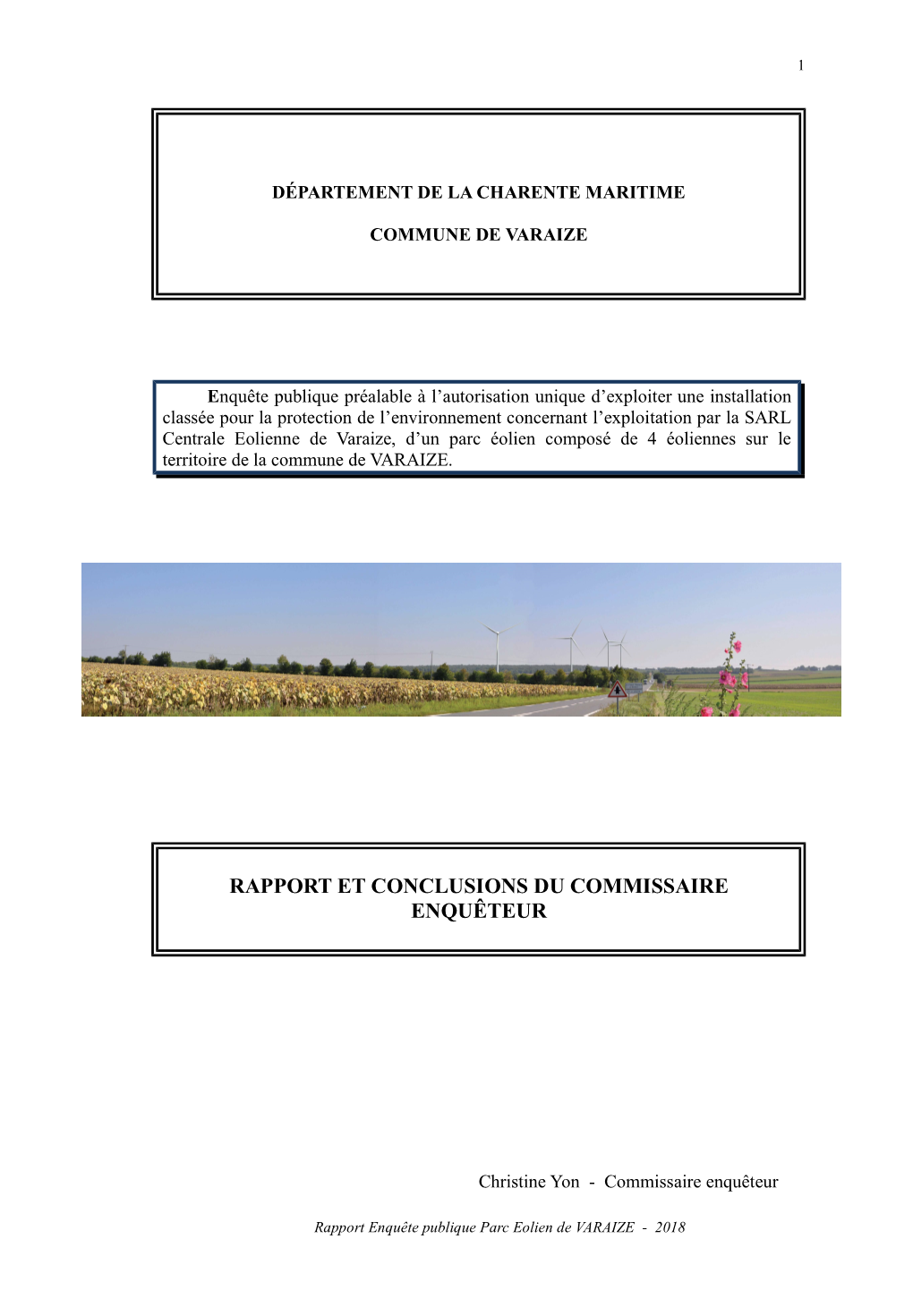 Rapport Parc Eolien Varaize C