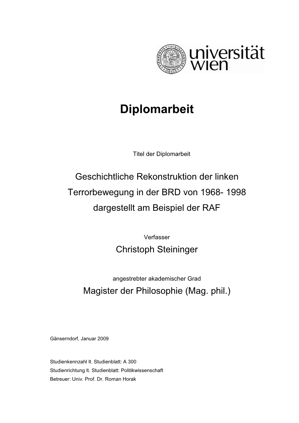 Diplomarbeit