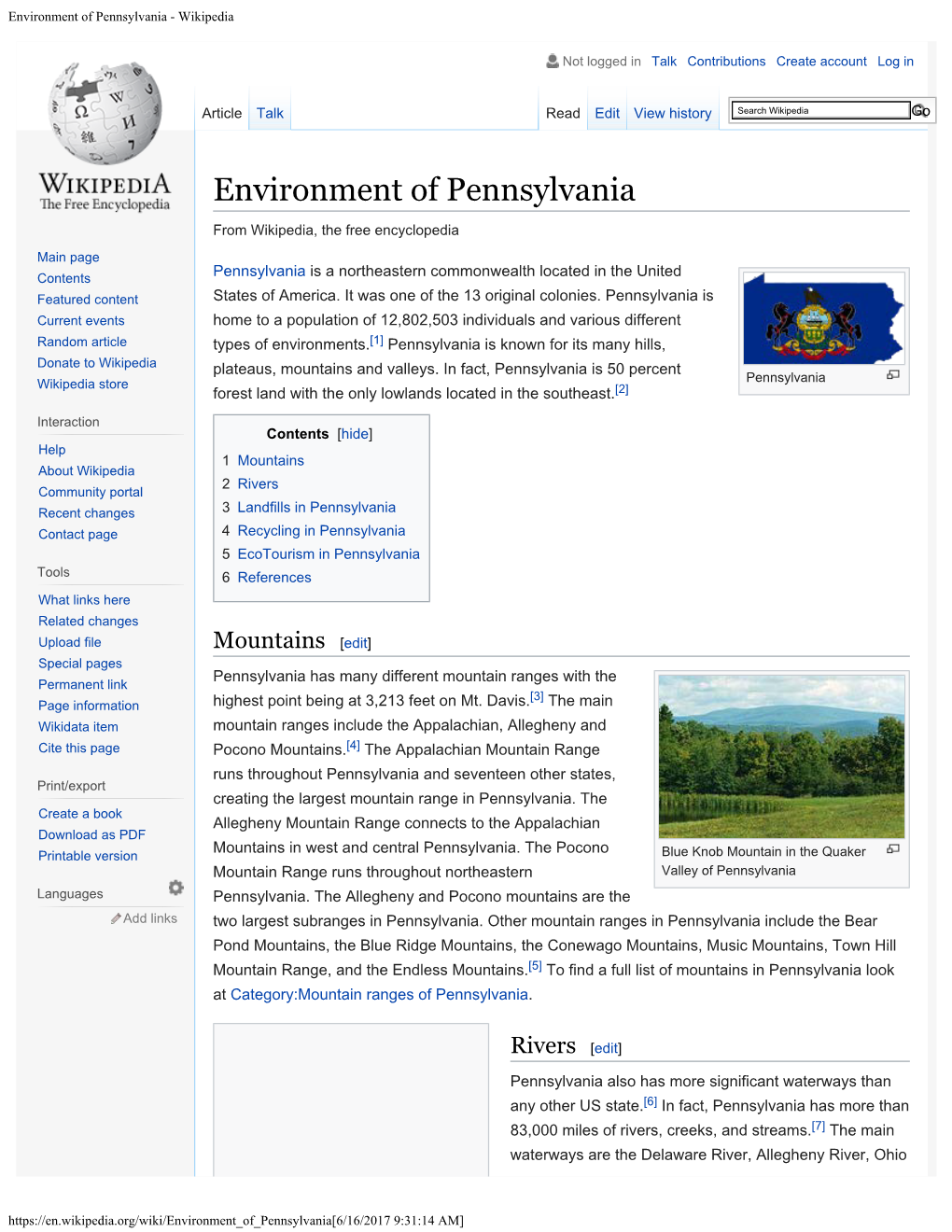 Environment of Pennsylvania - Wikipedia