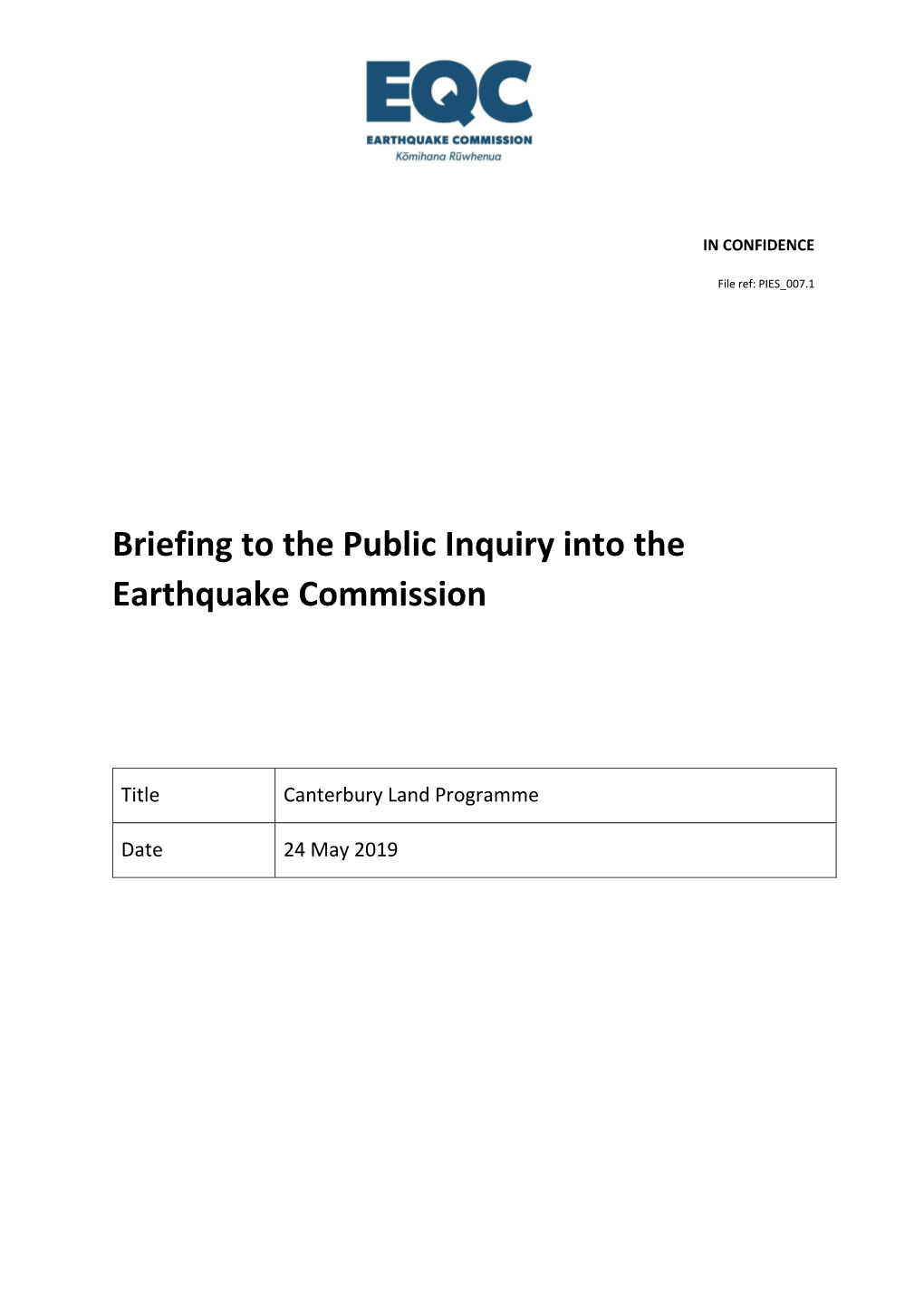 Canterbury Land Programme