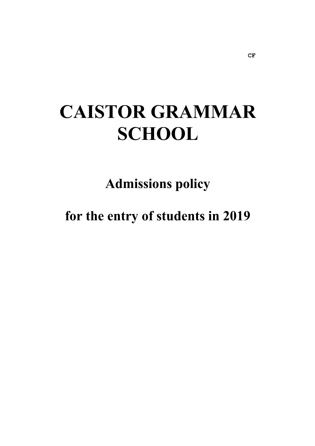 Caistor Grammar School