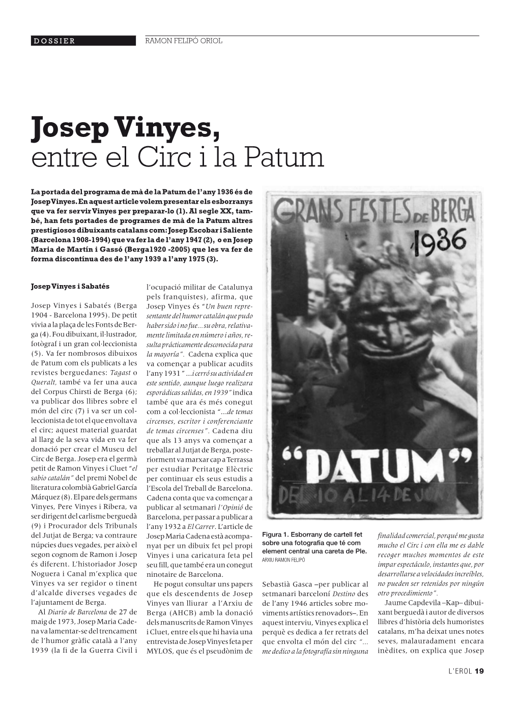 Josep Vinyes, Entre El Circ I La Patum