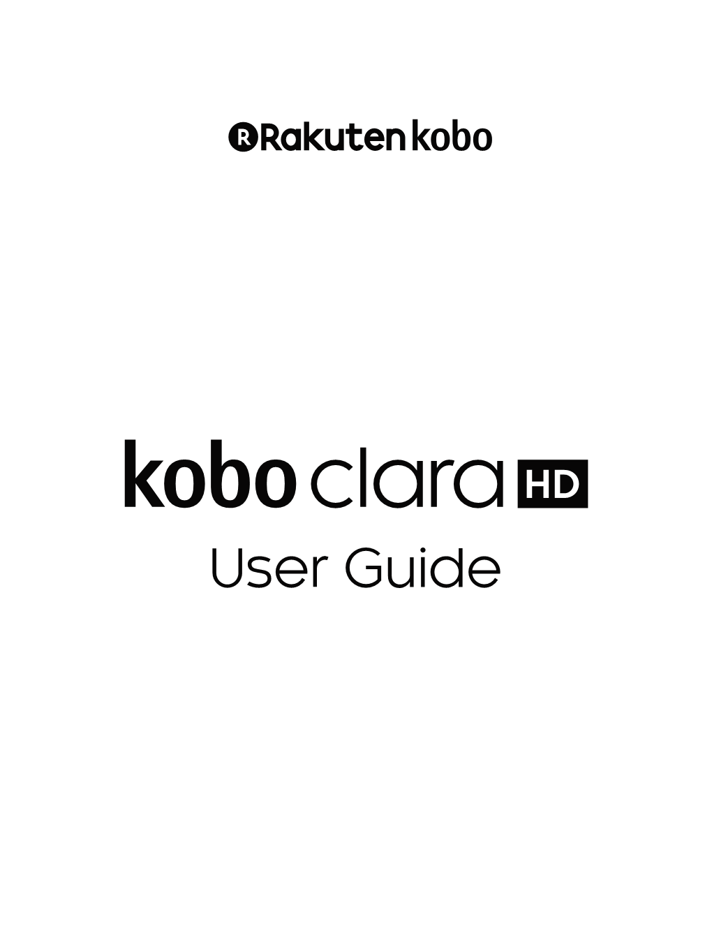 Kobo Clara HD - User Guide Table of Contents