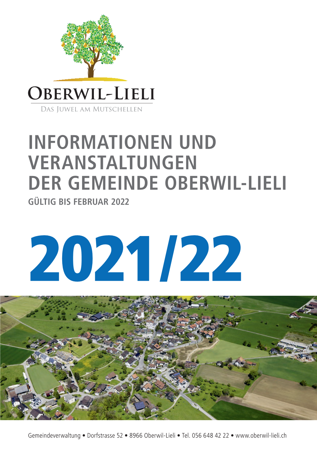 Informationen Und Veranstaltungen Der Gemeinde Oberwil-Lieli Gültig Bis Februar 2022 2021 / 22