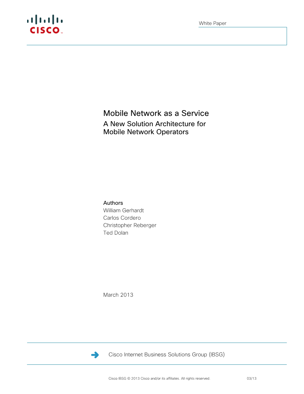 Mobile Network As a Service a New Solution Architecture for Mobile Network Operators