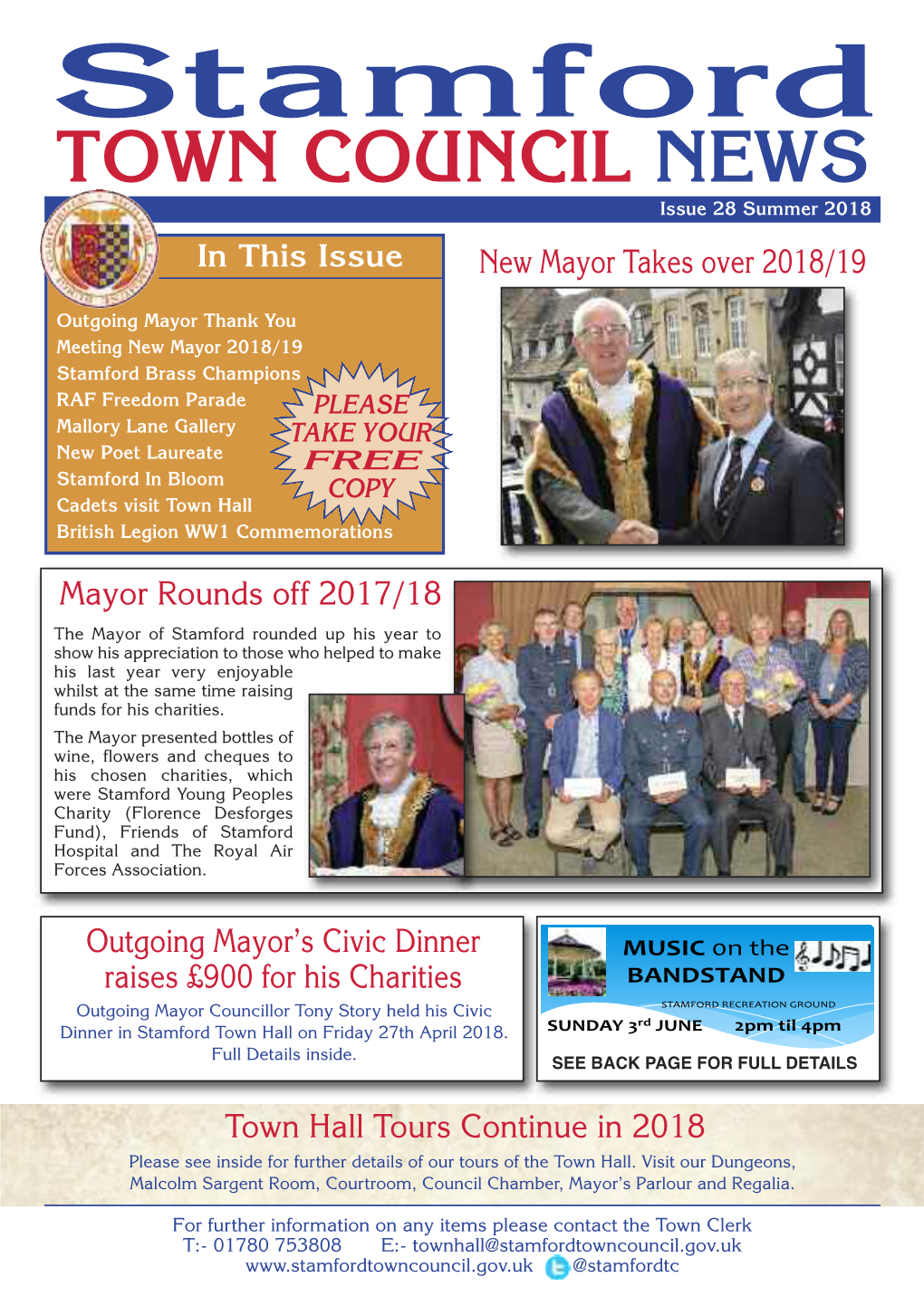 Summer 2018 in This Issue New Mayor Takes Over 2018/19