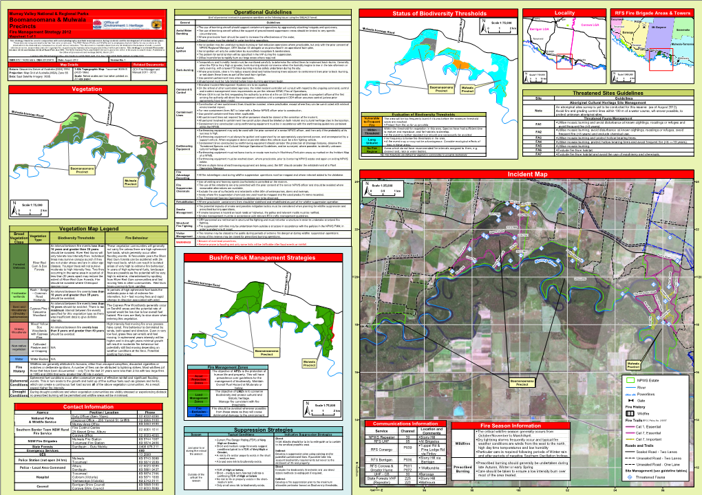 (Boomanoomana and Mulwala Precincts) Fire Management Strategy