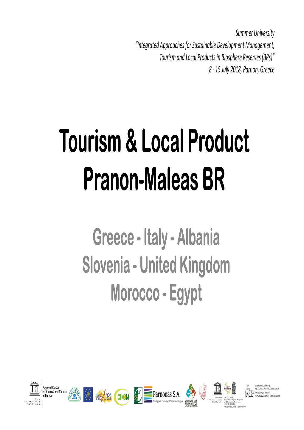 Local Products & Tourism