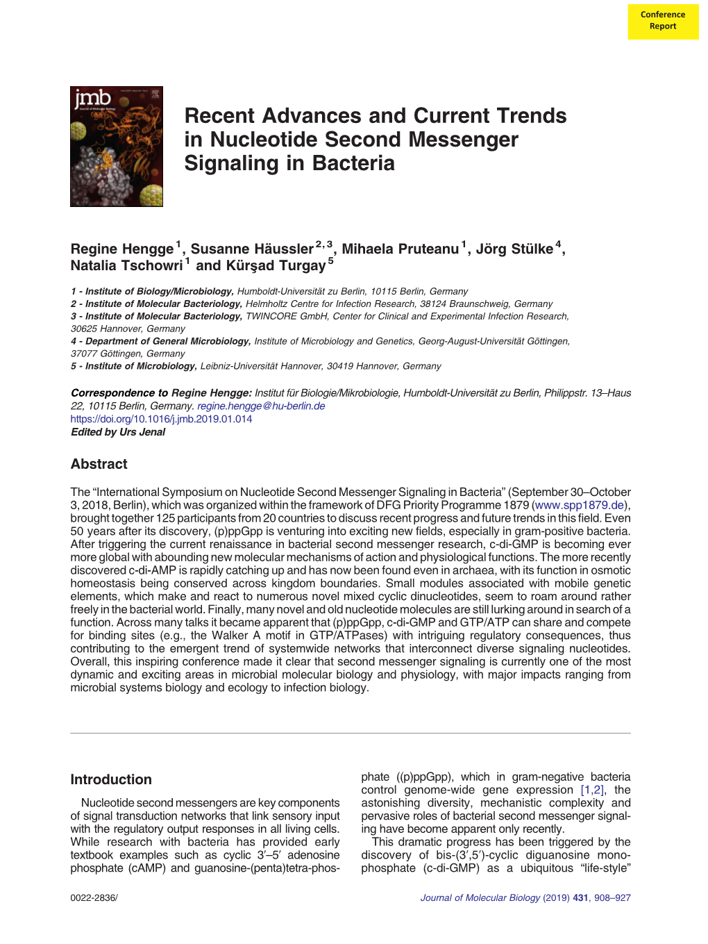 Recent Advances and Current Trends in Nucleotide Second Messenger Signaling in Bacteria