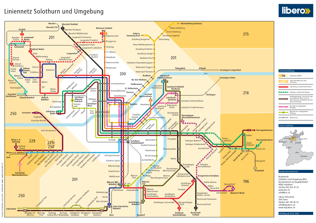 Liniennetz Solothurn Und Umgebung