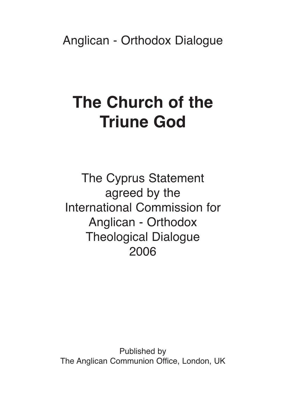 The Church of the Triune God