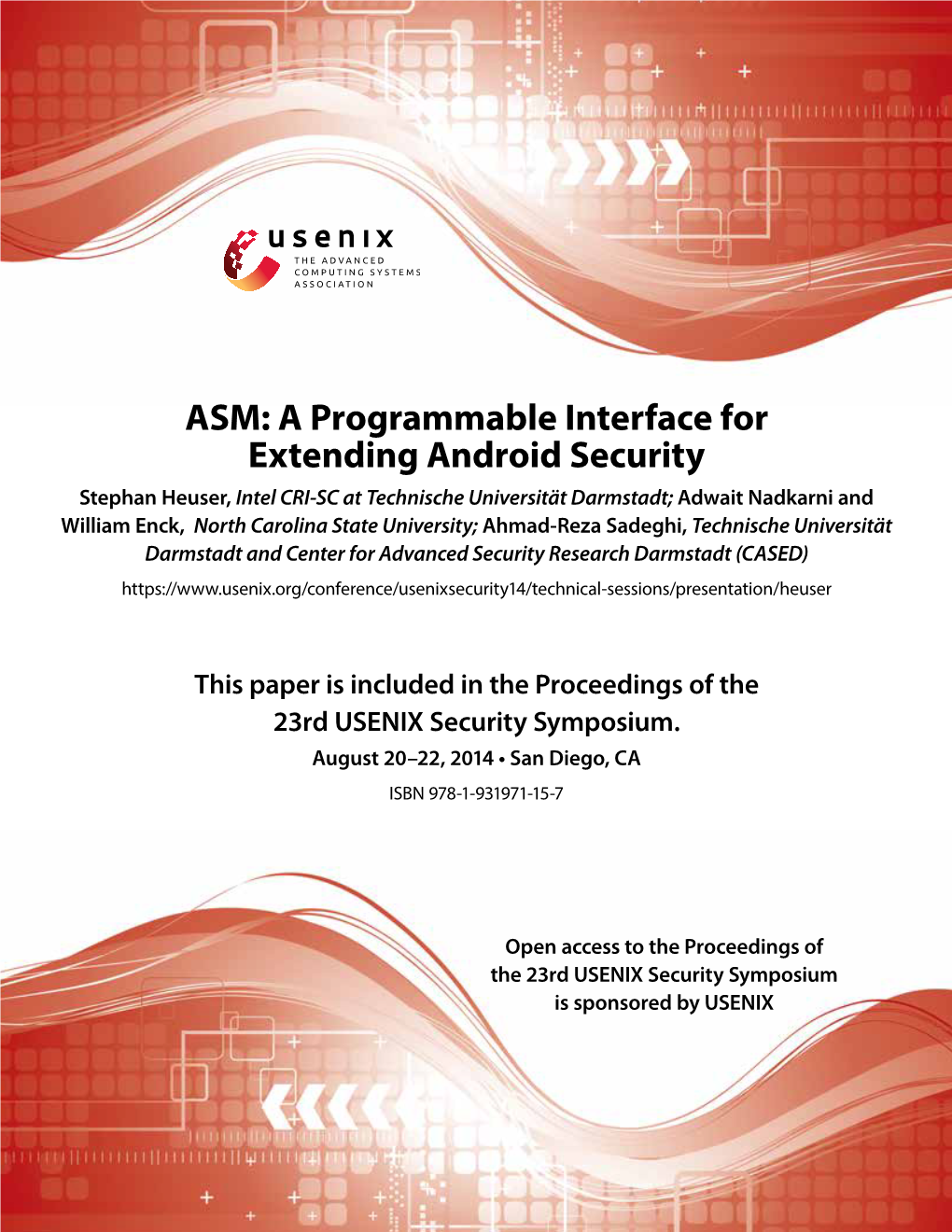ASM: a Programmable Interface for Extending Android Security