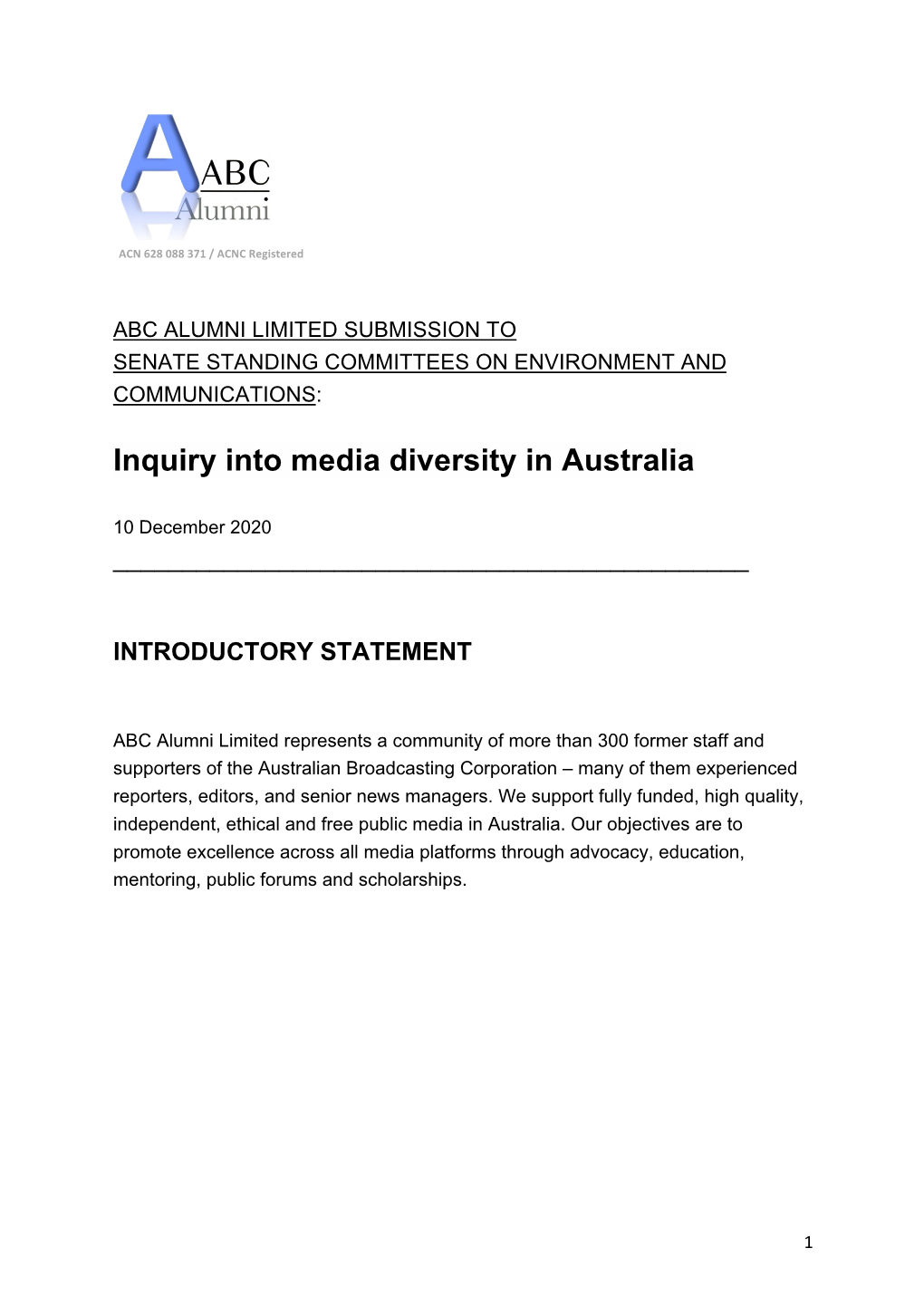 Inquiry Into Media Diversity in Australia