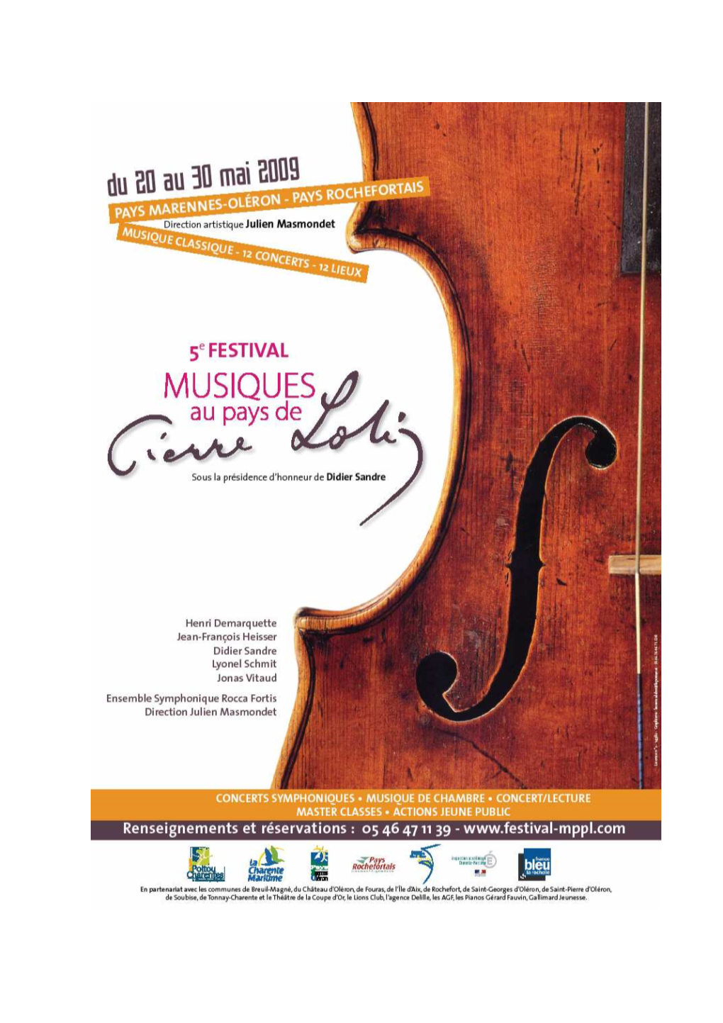Programme Du 5Ème Festival Musiques Au Pays De Pierre Loti