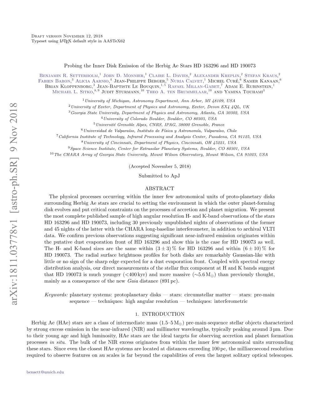 Probing the Inner Disk Emission of the Herbig Ae Stars HD 163296 and HD 190073