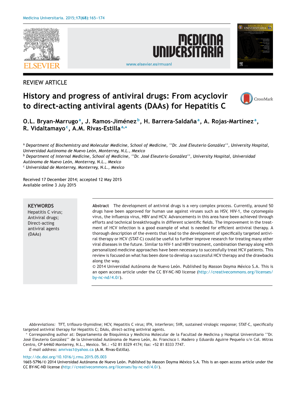 From Acyclovir to Direct-Acting Antiviral Agents (Daas) for Hepatitis C