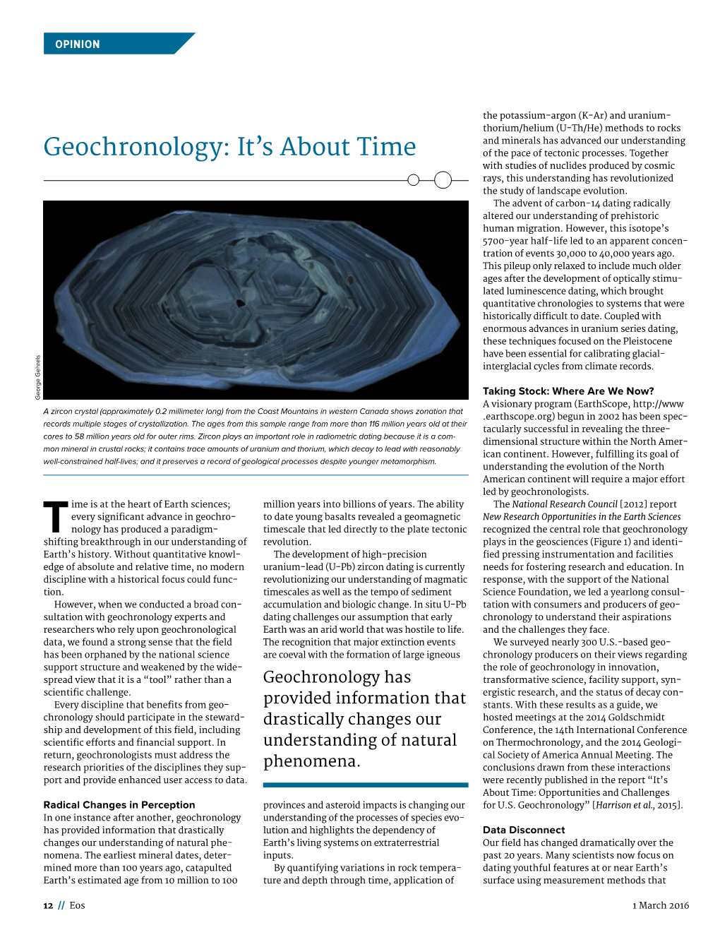 Geochronology: It's About Time