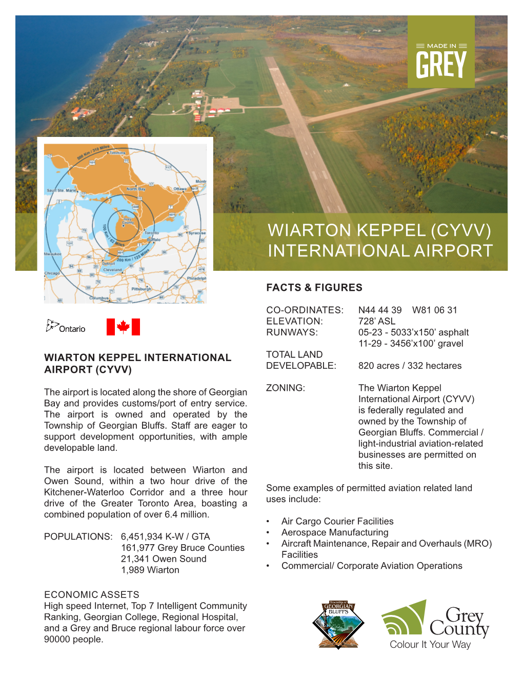 WIARTON KEPPEL (CYVV) INTERNATIONAL AIRPORT Looking for a Crop That Was a Good Fit