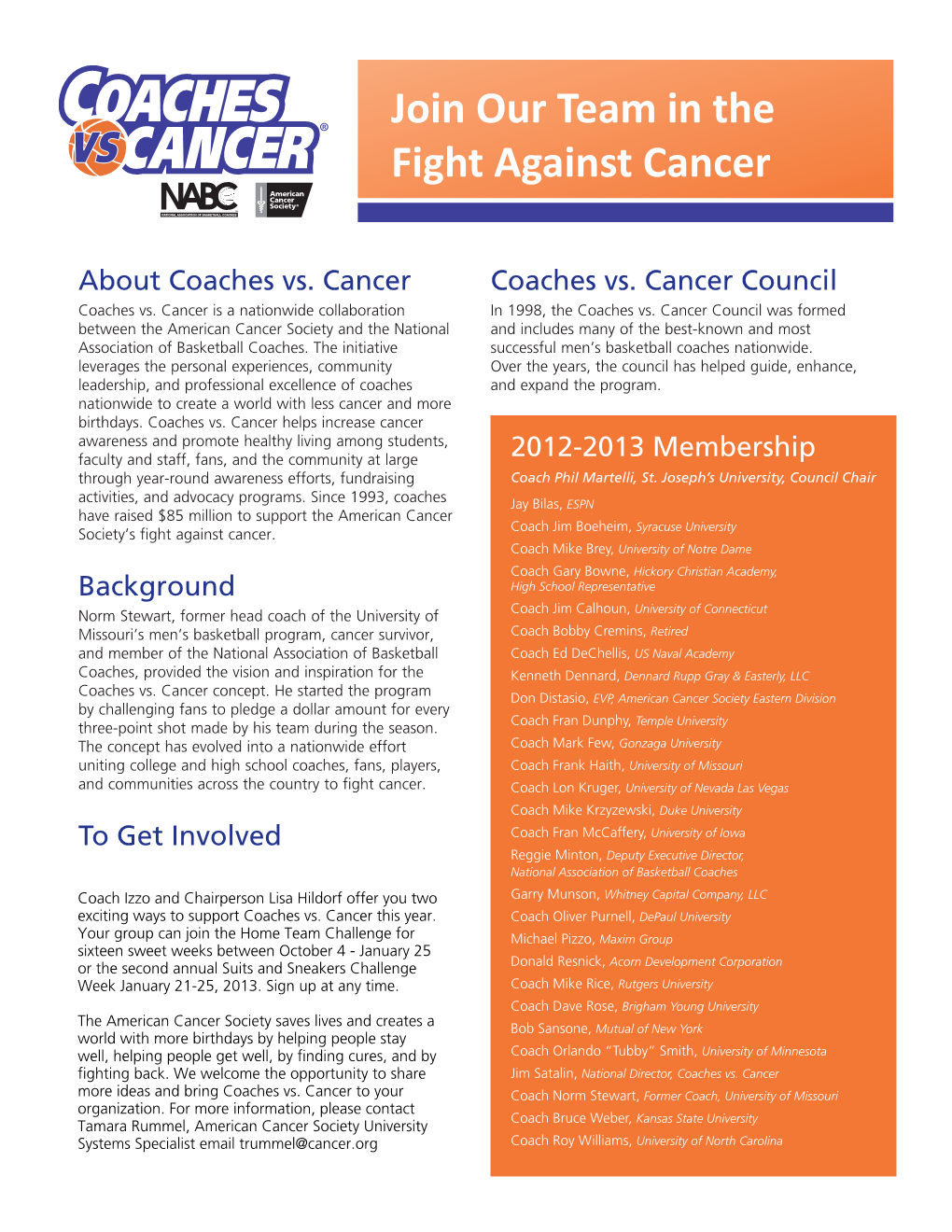 Join Our Team in the Fight Against Cancer