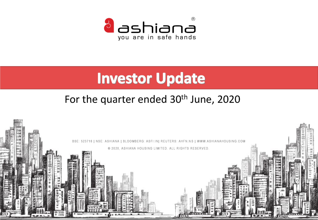 Investor Update for the Quarter Ended 30" June, 2020