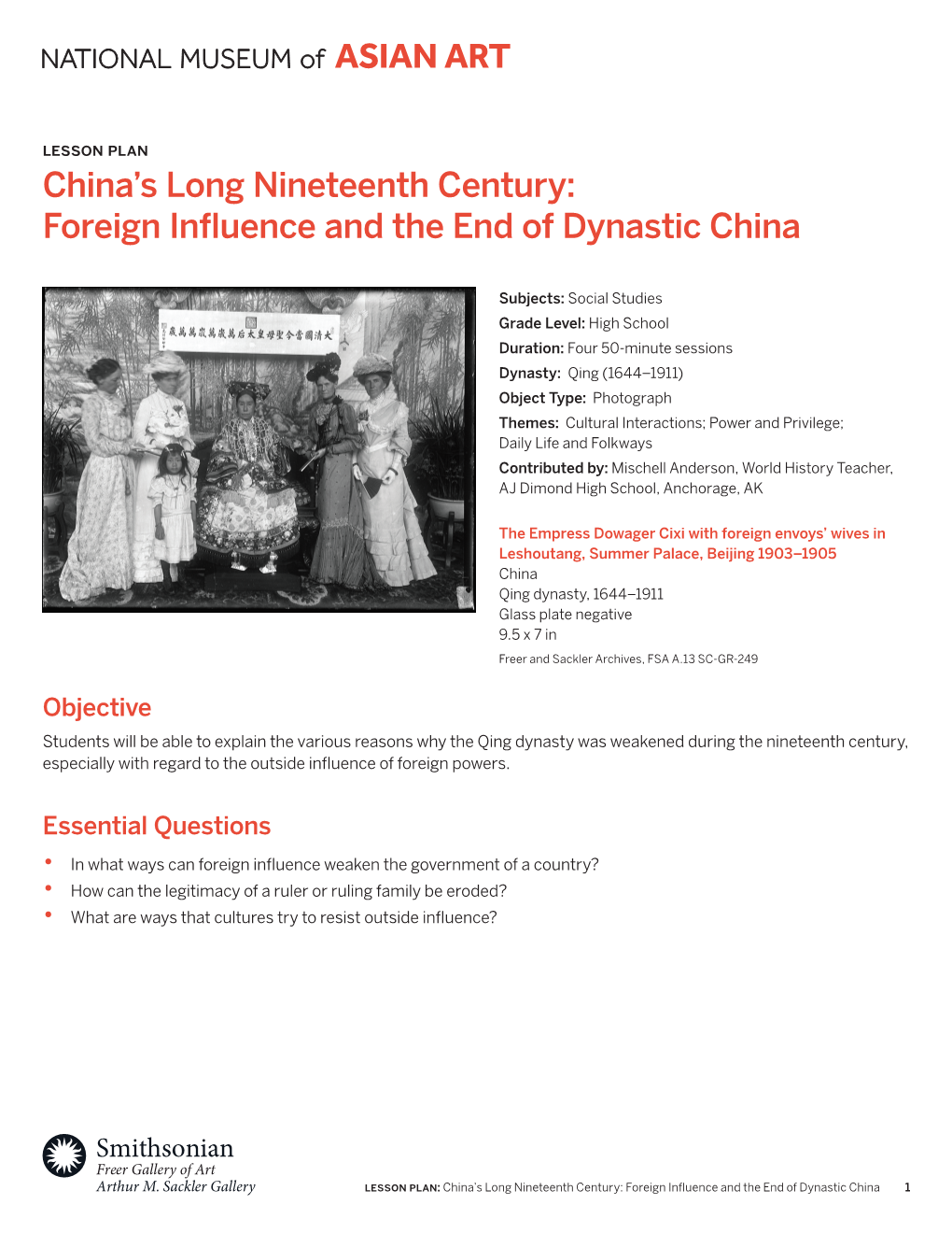 China's Long Nineteenth Century: Foreign Influence and the End of Dynastic China