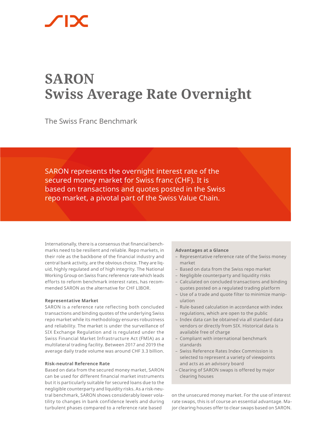 SARON Swiss Average Rate Overnight