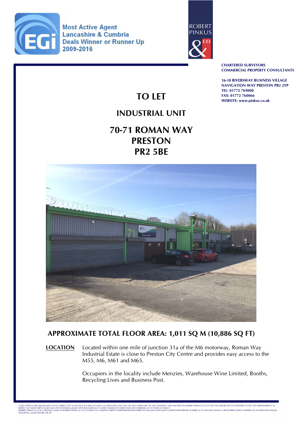 To Let 70-71 Roman Way Preston Pr2