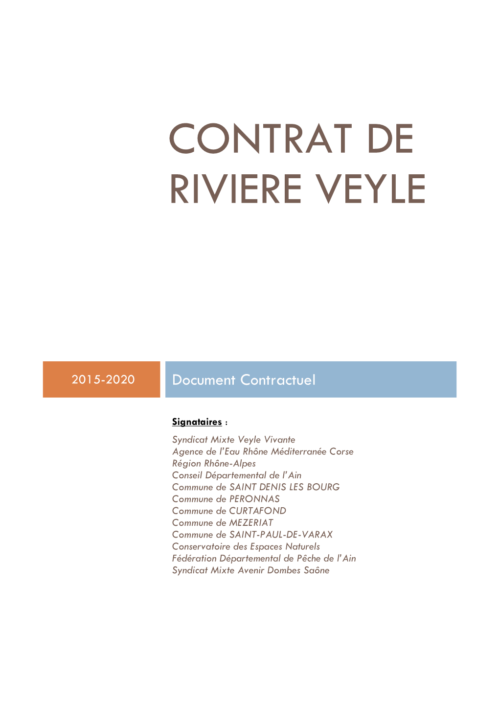 Contrat De Riviere Veyle