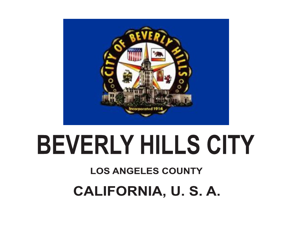 Beverly Hills City Los Angeles County California, U