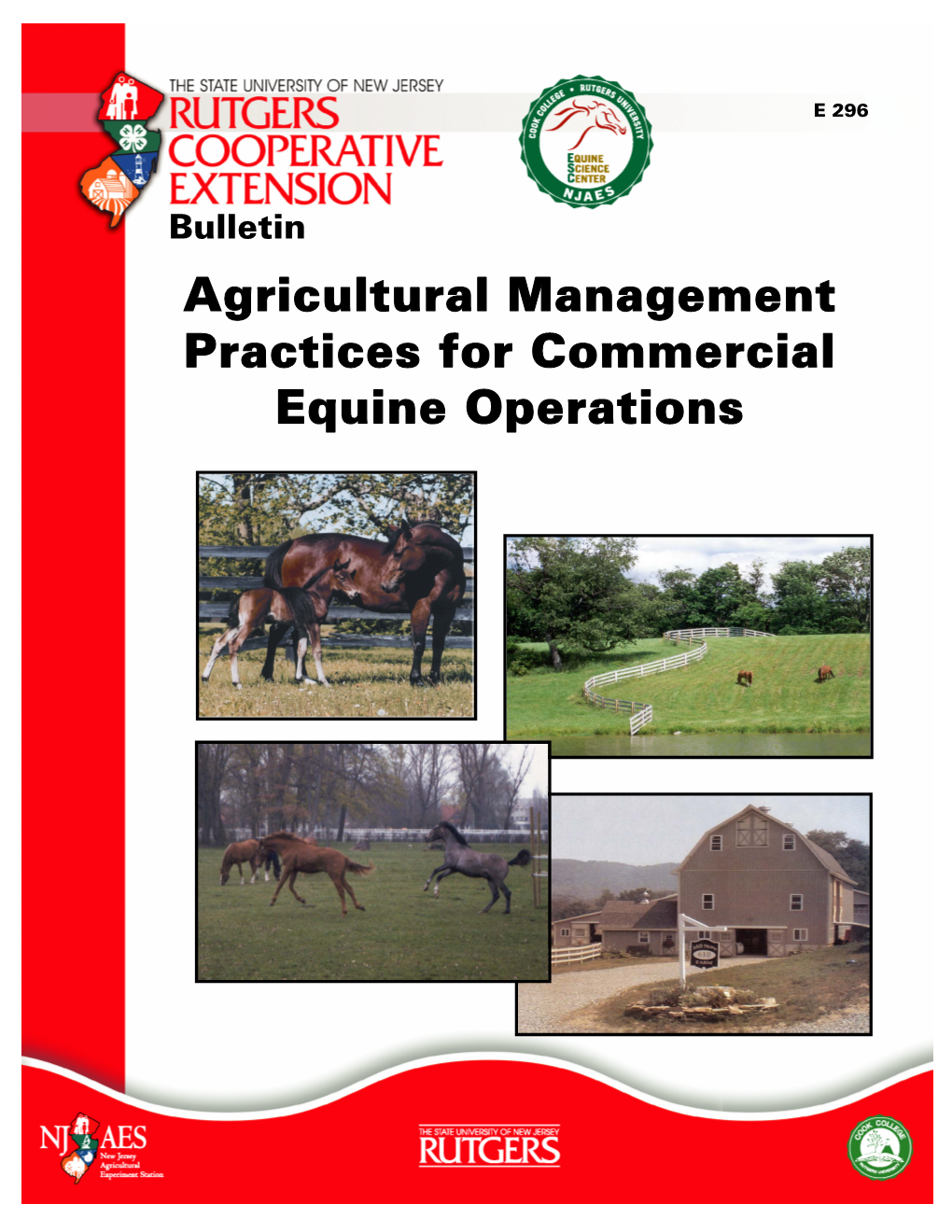 Agricultural Management Practices for Commercial Equine Operations