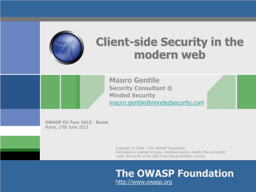 Client-Side Security in the Modern Web
