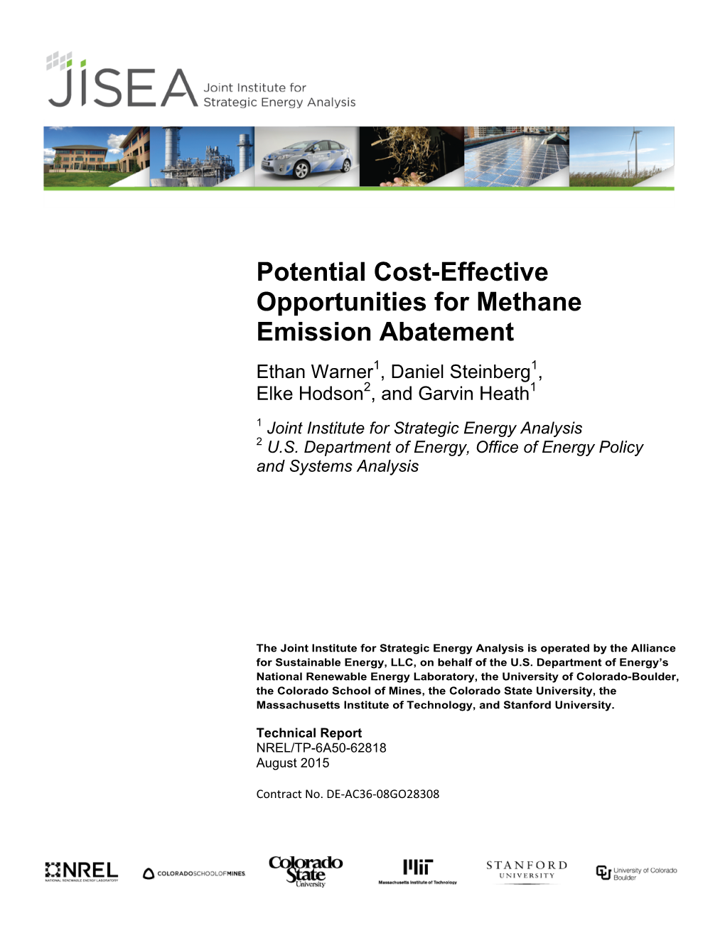 Potential Cost-Effective Opportunities for Methane Emission Abatement