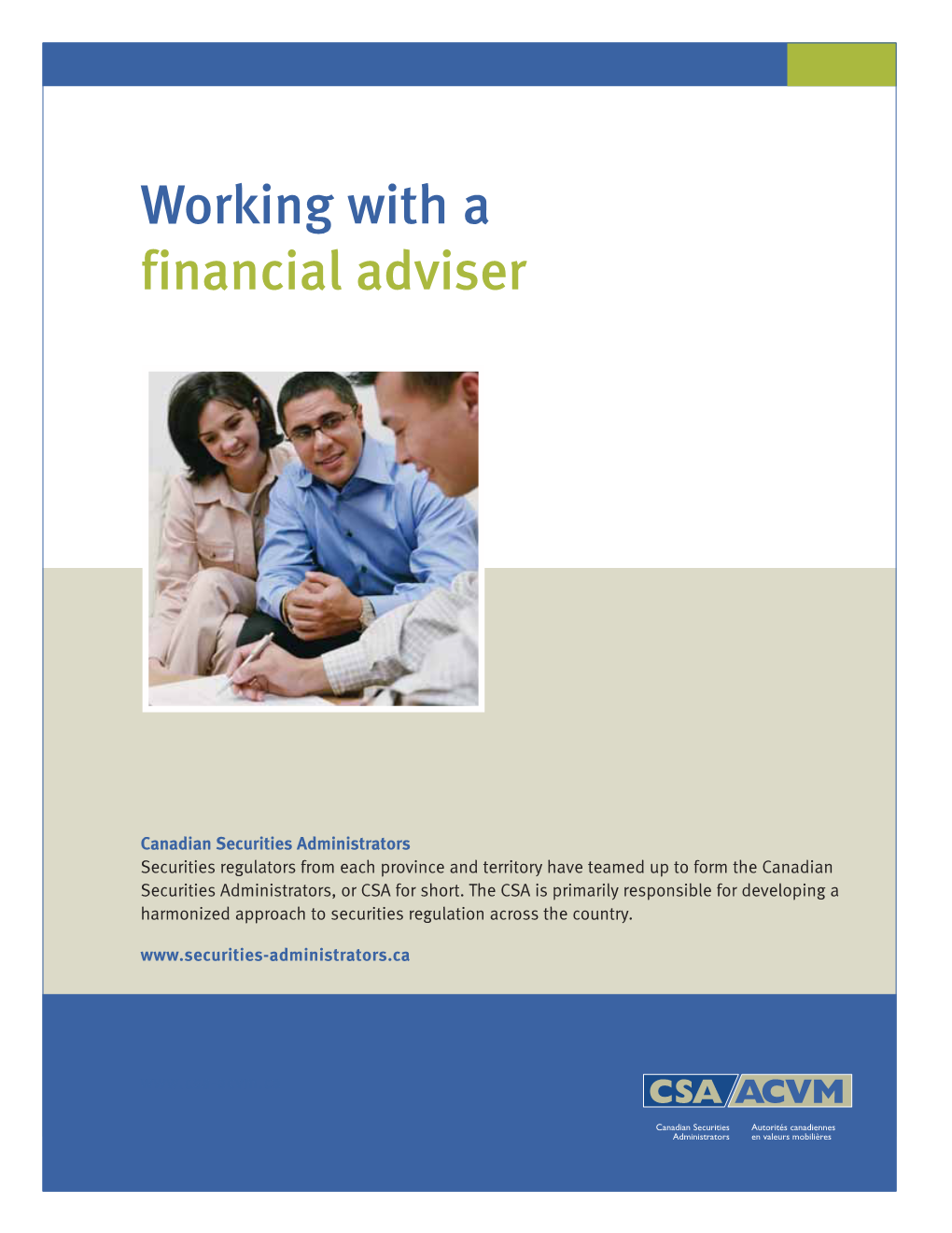 Working with a Financial Adviser