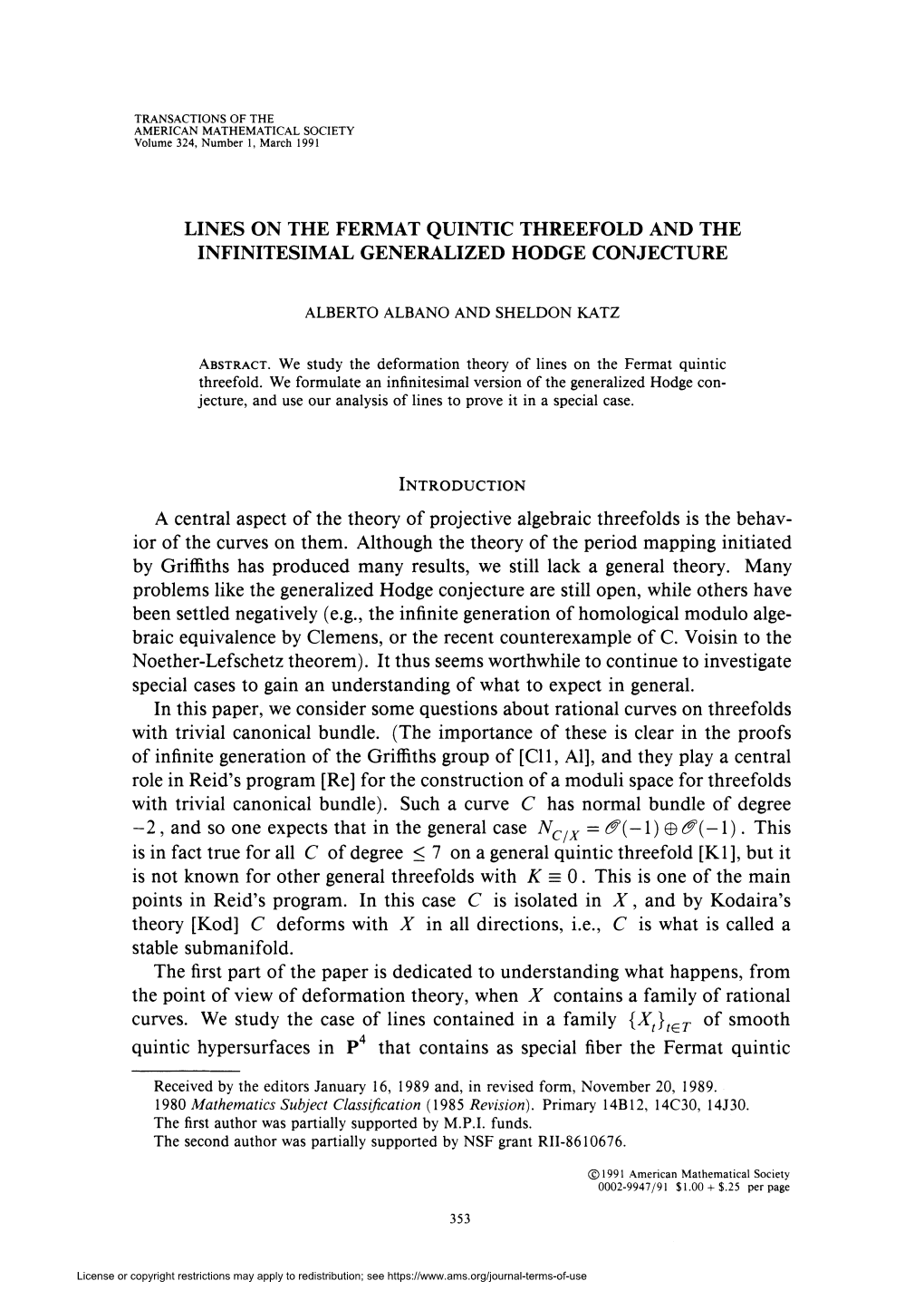 Lines on the Fermat Quintic Threefold and the Infinitesimal Generalized Hodge Conjecture