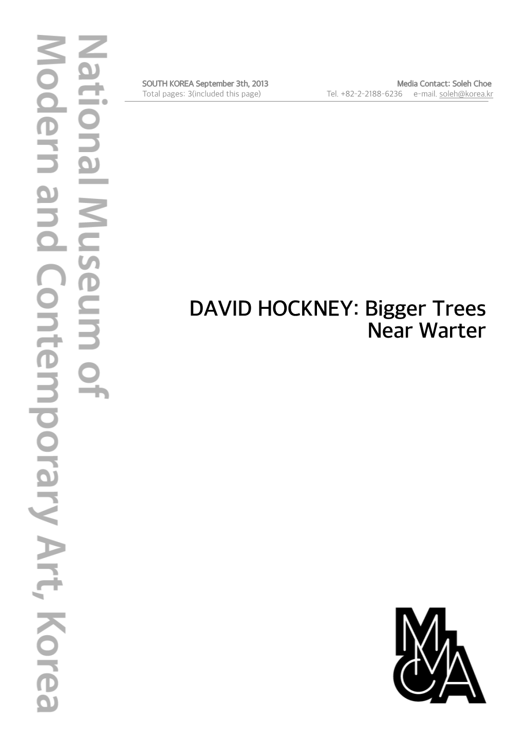 DAVID HOCKNEY: Bigger Trees Near Warter