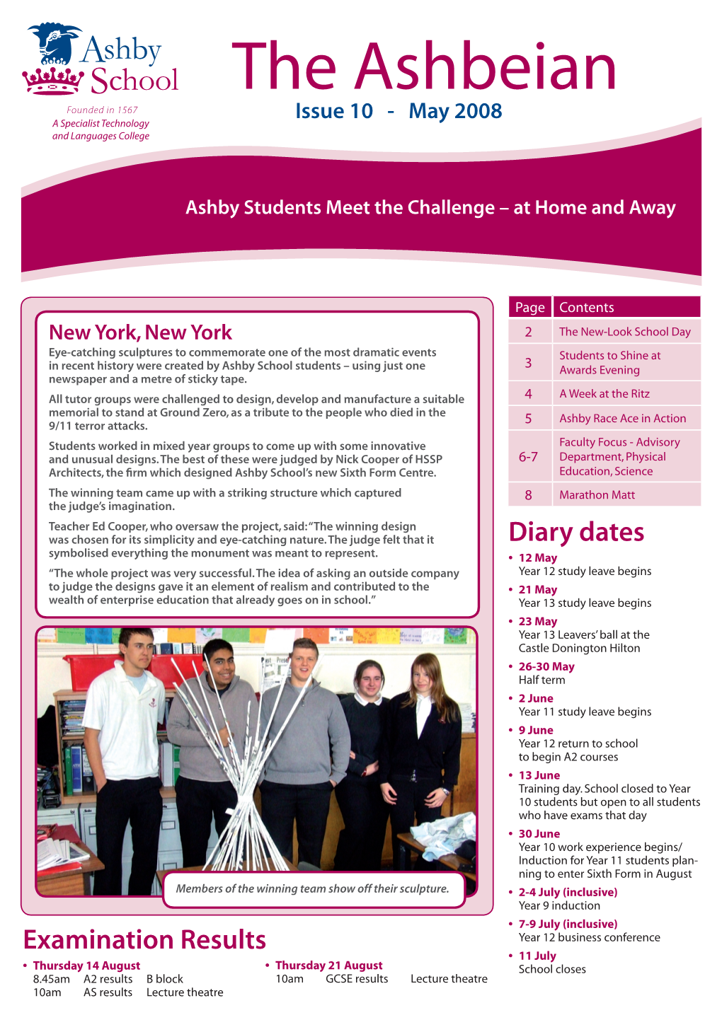 The Ashbeian Issue 10 - May 2008 a Specialist Technology and Languages College
