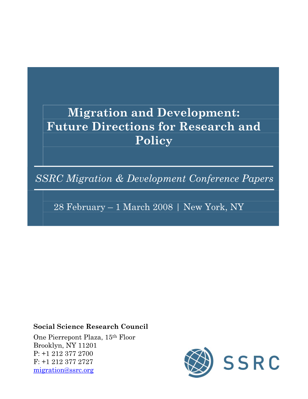 Relationships Between Migration and Development Gustav Ranis 33