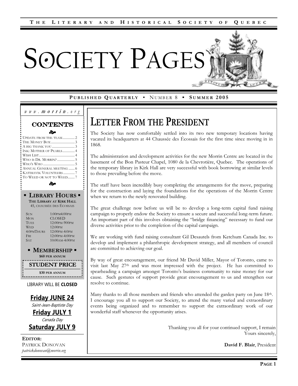 Society Pages