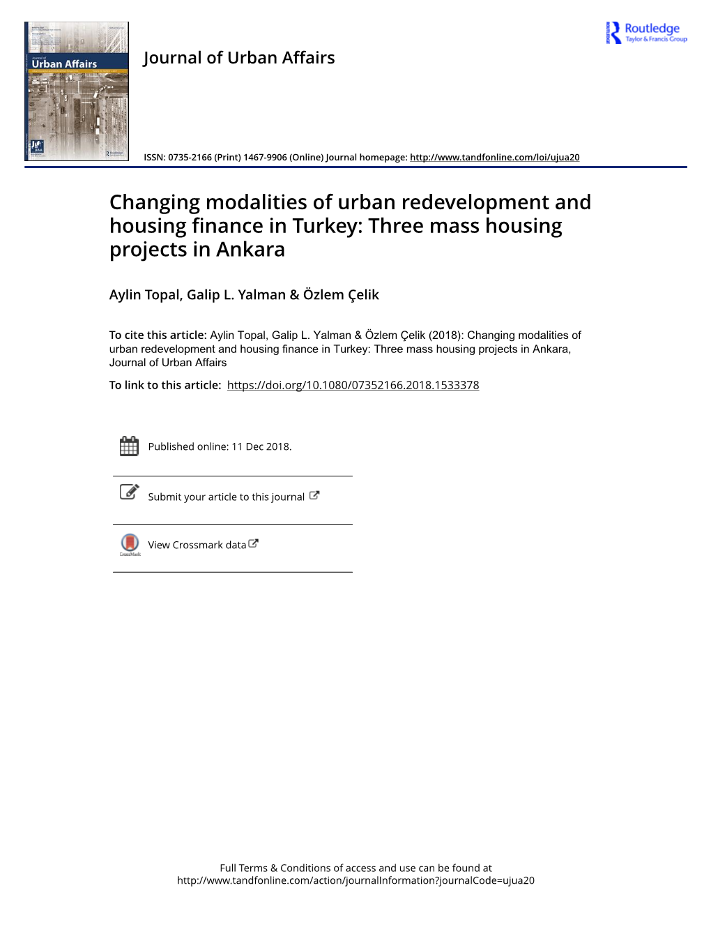 Three Mass Housing Projects in Ankara