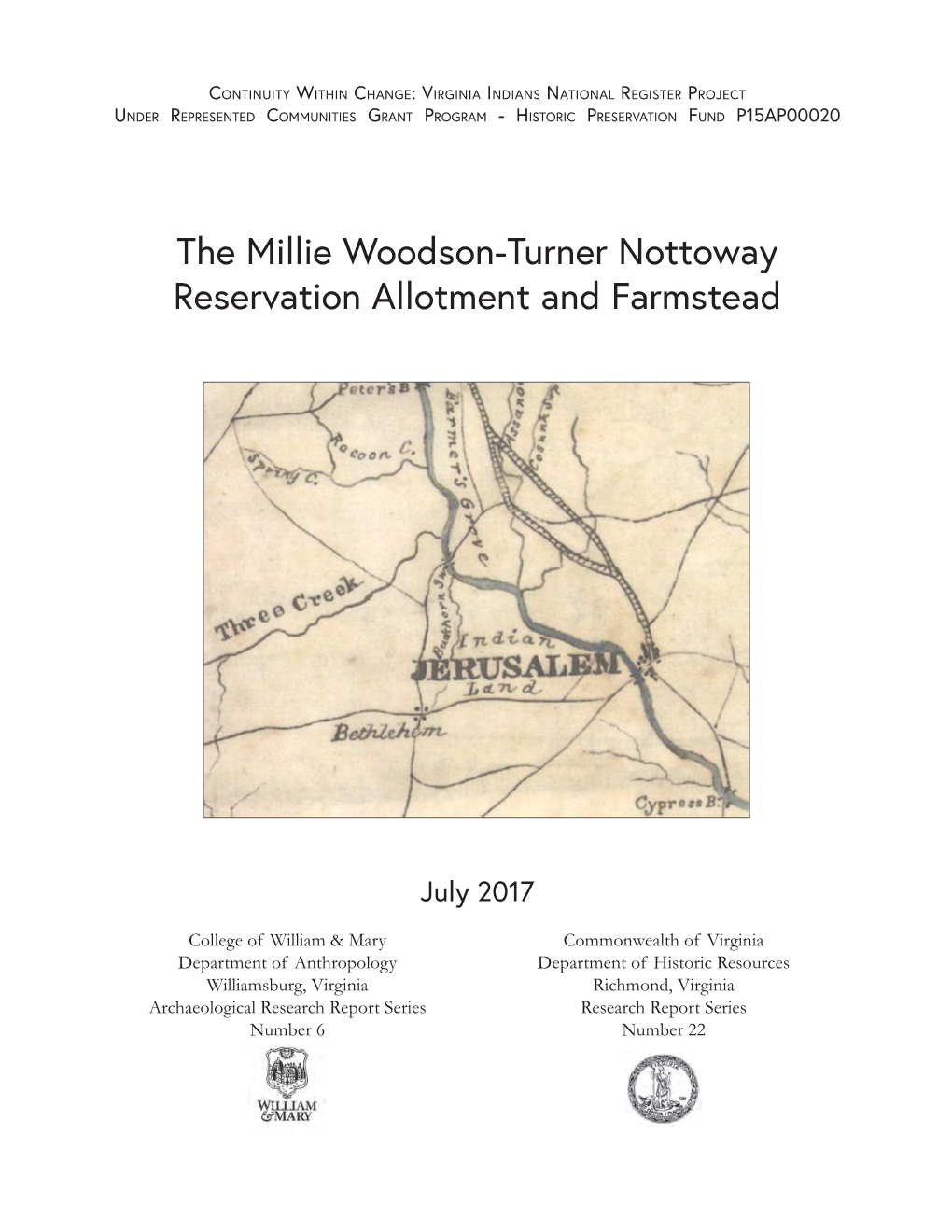 The Millie Woodson-Turner Nottoway Reservation Allotment and Farmstead