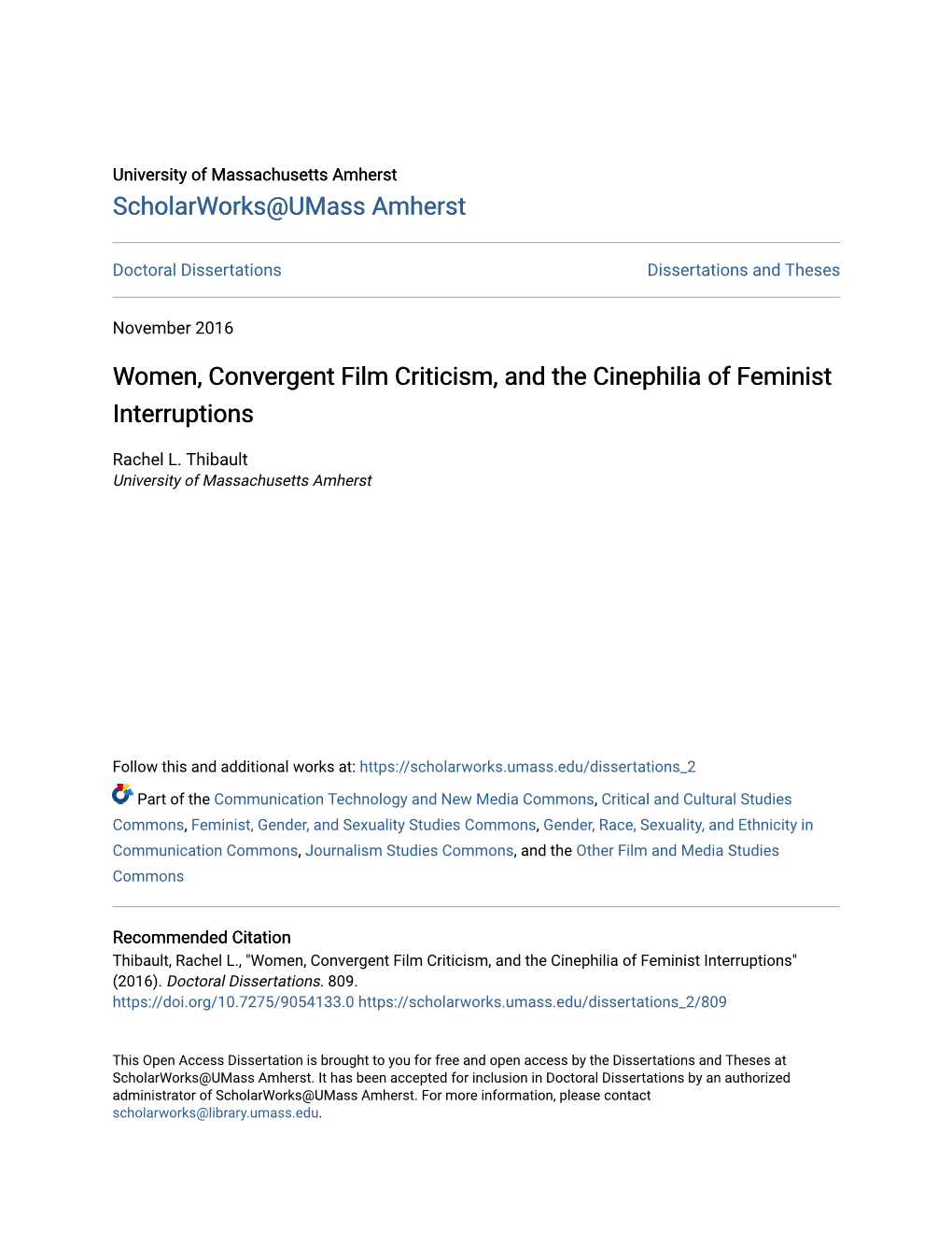 Women, Convergent Film Criticism, and the Cinephilia of Feminist Interruptions