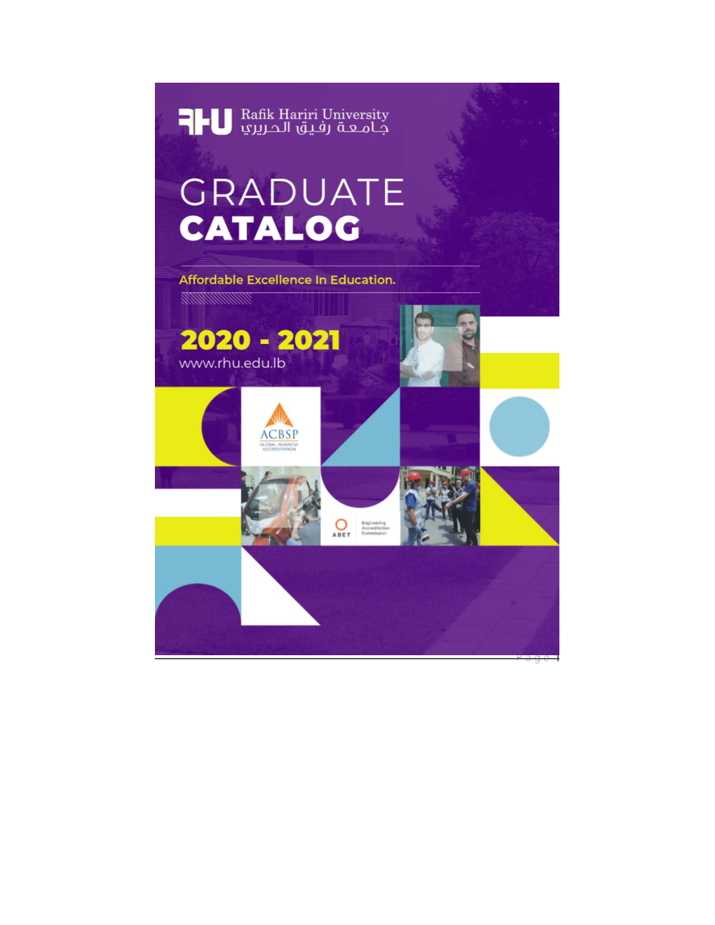 RHU Graduate Catalog 2020-2021