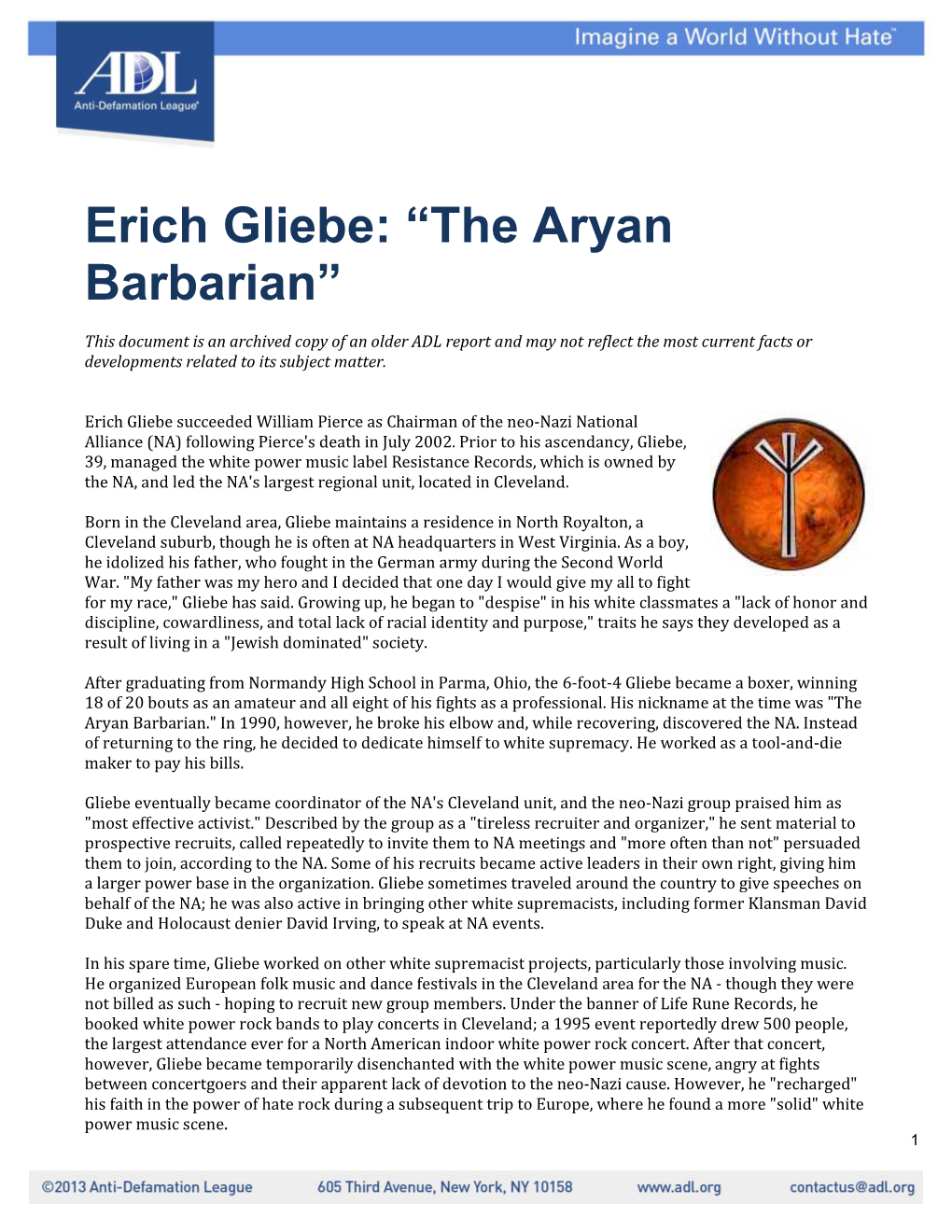 Erich Gliebe: “The Aryan Barbarian”