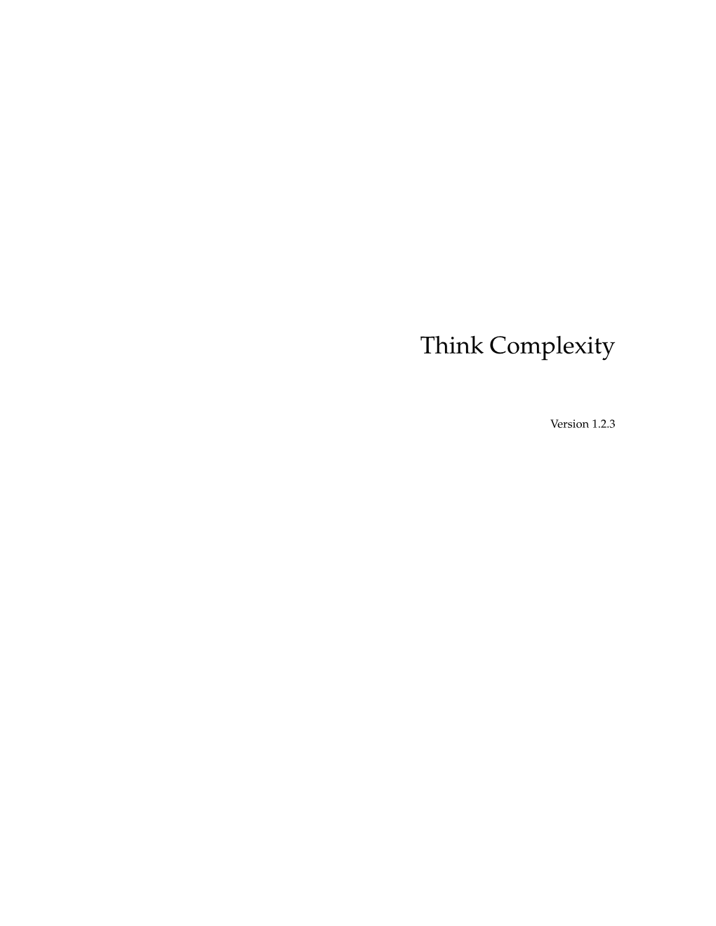 Think Complexity(Pdf)