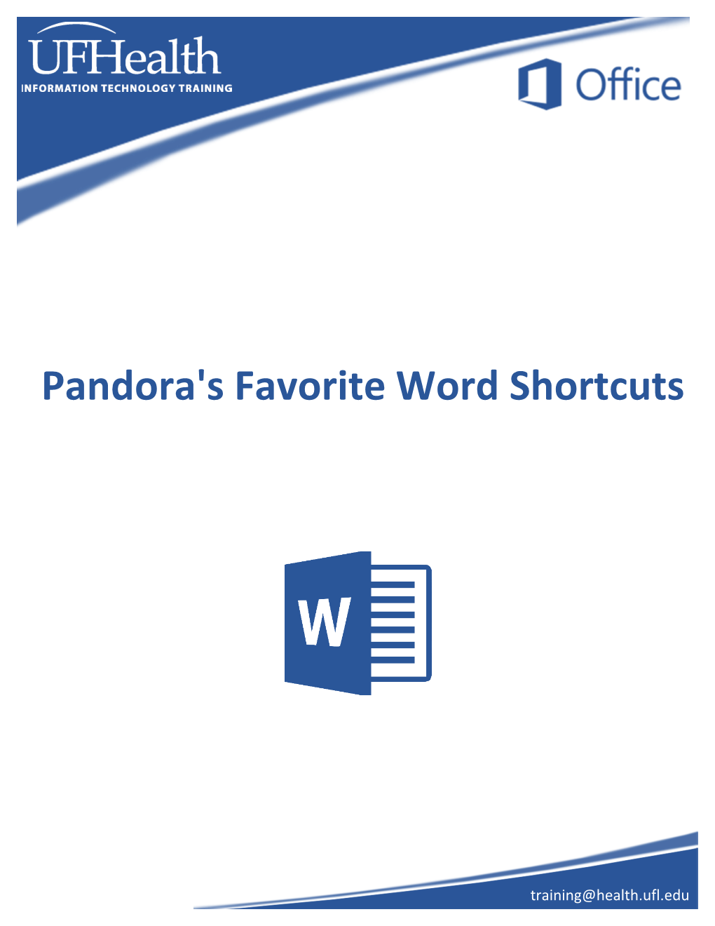 Pandora's Favorite Word Shortcuts