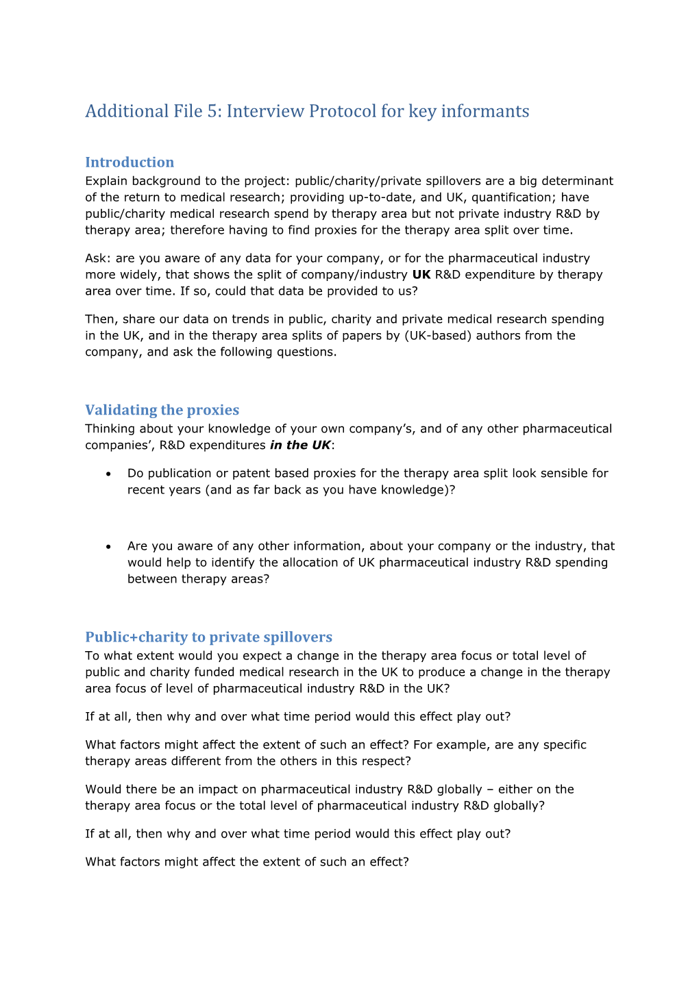 Additional File 5: Interview Protocol for Key Informants